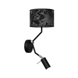 Lampă de perete SATINO 1xE27/40W/230V + 1xGU10/MR11/7W negru/gri