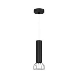 Lustră pe cablu DANTE 1xGU10/25W/230V negru/crom lucios