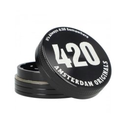Amsterdam Originals Grinder 420 aluminiu negru 2 Parti Ø50mm