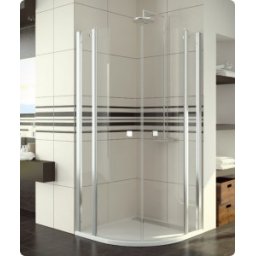 Cabina dus semirotunda 90cm SanSwiss gama Swing-Line