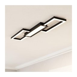 Plafonieră LED dimabilă MONIROTE LED/37W/230V neagră Eglo 99792 + telecomandă