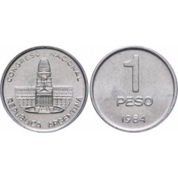 Argentina 1984 - 1 peso, circulata