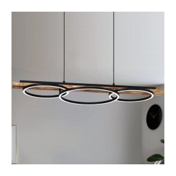Eglo 99624-LED Lustra reglabilă BOYAL 2xLED/12,5W/230V+LED/15,5W maro/negru