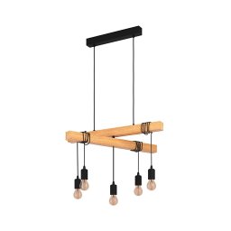 Lustră pe cablu TOWNSHEND 5xE27/60W/230V Eglo 43629