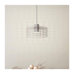 Lustră pe cablu MILLIGAN 1xE27/40W/230V d. 48 cm argintie Eglo 43651