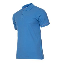 Tricou bumbac polo / turcoaz - s