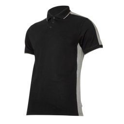 Tricou bumbac polo multicolor / negru-gri - m
