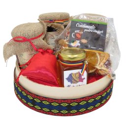 Cos cadou traditional, Romania de poveste, produse naturale, 7 piese - ALIF202011