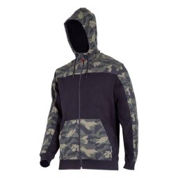 Jacheta hanorac cu gluga si fermoar / camuflaj - s