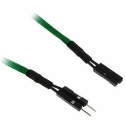 Cablu prelungitor BitFenix Alchemy 2-pini I/O-Panel, 30cm, green/black, BFA-MSC-2IO30GK-RP