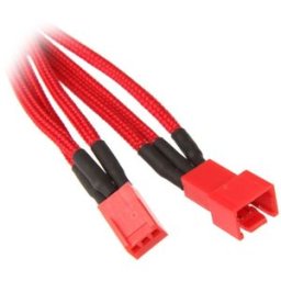 Cablu prelungitor BitFenix Alchemy 3-pini, 90cm, red/red, BFA-MSC-3F90RR-RP