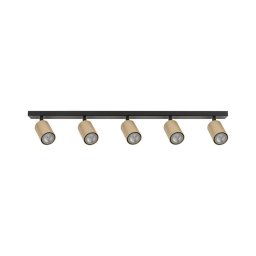 Spot ZOOM 5xGU10/25W/230V negru/auriu