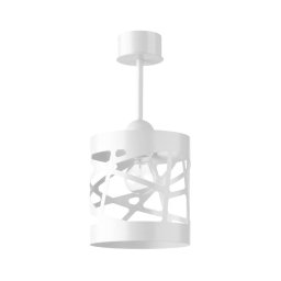 Lustră pe tijă MODUL FREZ 1xE27/60W/230V d. 17,5 cm albă