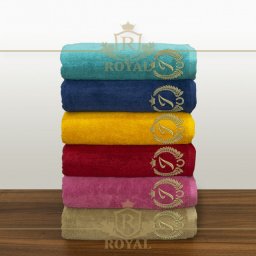 1buc Prosop Royal 600gr/mp-Brodat cu Monograma-Litera la Alegere
