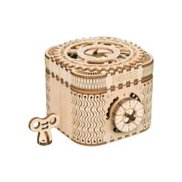 Puzzle 3D Treasure Box, ROKR, Lemn, 123 piese