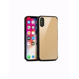 Husa iPhone X iPhone XS Silicon+Sticla Yellow
