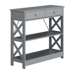 Consola, din mdf lacuit gri, Lomir, 87x30x80 cm