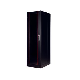Rack Hyperline 42U 600x600, usa fata din sticla, panouri laterale detasabile, panou spate metalic, kit suporti podea, dezasambla