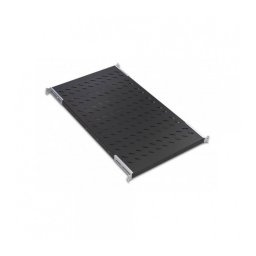 Raft fix prindere fata-spate 19inch-1U 370mm, pt. rack cu adancime 600mm, sarcina 50kg, culoare neagra, RAL9005