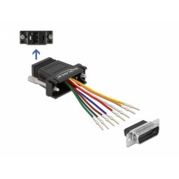 Adaptor D-Sub 15 pini la RJ45 T-M Negru, Delock 66647
