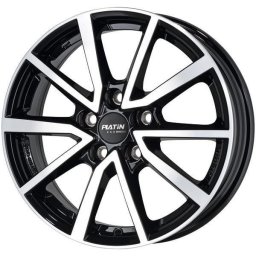 JANTA ALIAJ PLATIN P95 DIAMANT SCHWARZ FRONTPOLIERT 6XR16 5X100 ET35 VOLKSWAGEN TAIGO