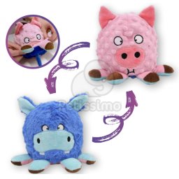 Jucărie câini GimDog Double Face Porcușor - 19 cm