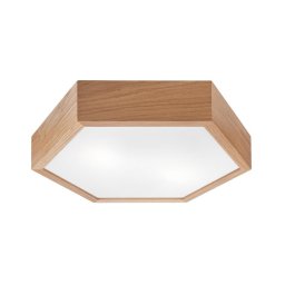 Plafonieră OAK HEX 2xE27/60W/230V d. 43 cm stejar