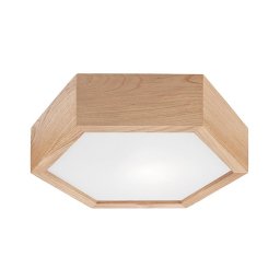 Plafonieră OAK HEX 1xE27/60W/230V d. 32 cm stejar