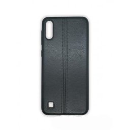 Husa telefon Silicon Samsung A10 a105 M10 m105 black leather