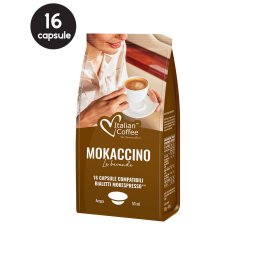 16 Capsule Italian Coffee Mokaccino - Compatibile Bialetti Mokespresso