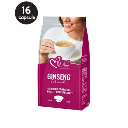 16 Capsule Italian Coffee Ginseng - Compatibile Bialetti Mokespresso