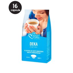 16 Capsule Italian Coffee Espresso Deka - Compatibile Bialetti Mokespresso