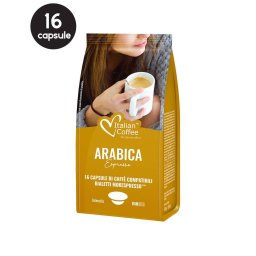 16 Capsule Italian Coffee Espresso Arabica - Compatibile Bialetti Mokespresso