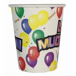 Set 8 pahare La multi ani baloane 210 ml