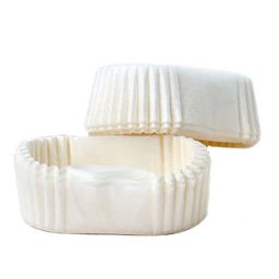 Chese Ovale Hartie Alb, 11.5 x 6.5 x H 2.5 cm, 240 buc