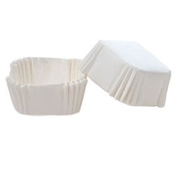 Chese Patrate Hartie Alb, 4.5 x 4.5 x H 2.5 cm, 500 buc