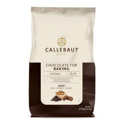 Ciocolata Neagra Termostabila, Chunks, 45.4% cacao, bucati mari, 2.5 kg, Callebaut