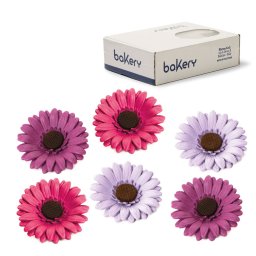 Decor Zahar - Gherbera 3 culori O 8 cm, 12 buc