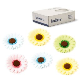 Decor Zahar - Gherbera 4 culori Pastel O 8 cm, 12 buc