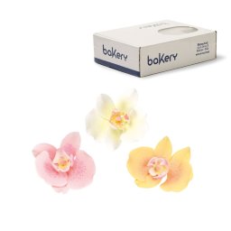 Decor Zahar - Orhidee O 8 cm, 3 culori, 6 buc