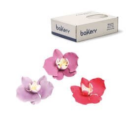 Decor Zahar - Orhidee O 8 cm, 3 culori, 6 buc