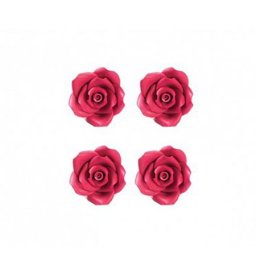 Decor Zahar - Trandafiri Fucsia O 3.5 cm, 30 buc