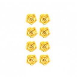 Decor Zahar - Trandafiri Galbeni O 2 cm, 56 buc