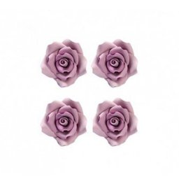Decor Zahar - Trandafiri Lila O 3.5 cm, 30 buc
