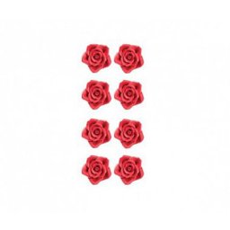 Decor Zahar - Trandafiri Rosu O 2 cm, 56 buc