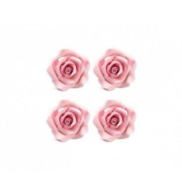 Decor Zahar - Trandafiri Roz O 3.5 cm, 30 buc