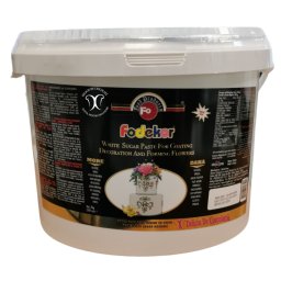 Pasta de Zahar Alba, Acoperire, Decoruri si Flori, fara E171, 7 kg, Fodekor