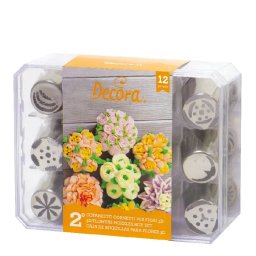 Trusa duiuri rusesti, Flori 3D, model 2, 12 buc in set