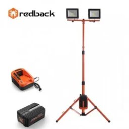 Pachet stand proiectoare LED Redback ED40+EP60+EC50, 2x20W, acumulator 40V/6Ah, incarcator 40V/5A