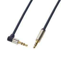 LOGILINK - Cablu audio 3,5 m/m 90° 0,5m albastru